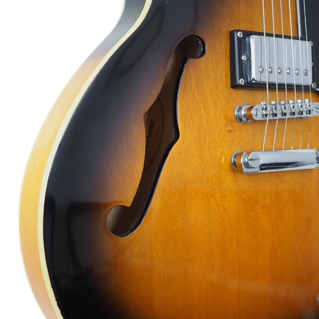 2005 Epiphone Dot 335-Style Semi-Hollow Electric Guitar in Vintage Sunburst