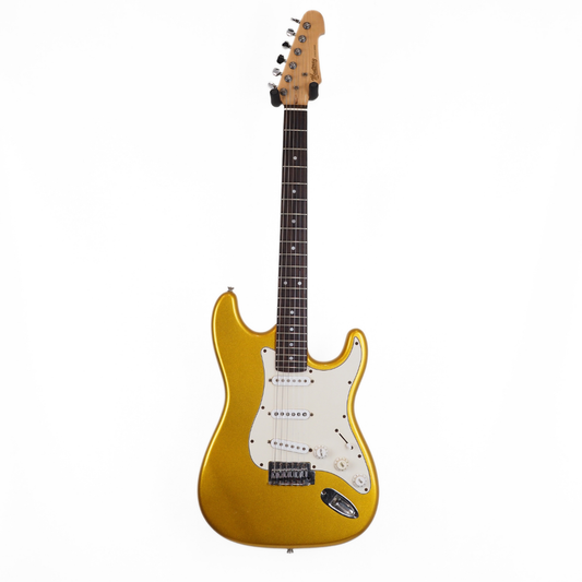 Monterey Stage Series Stratocaster Electric Guitar in Gold