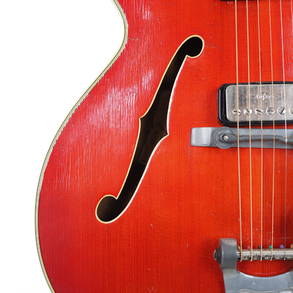 1962 Höfner Verithin 4574 Thinline Hollowbody Electric Guitar in Cherry Red