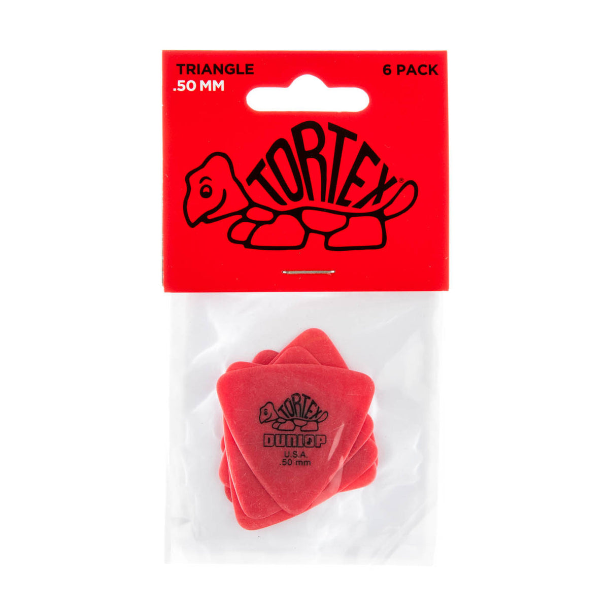 Dunlop JPT250 Red .50 Tortex Triangle Picks Players (6 Pack)