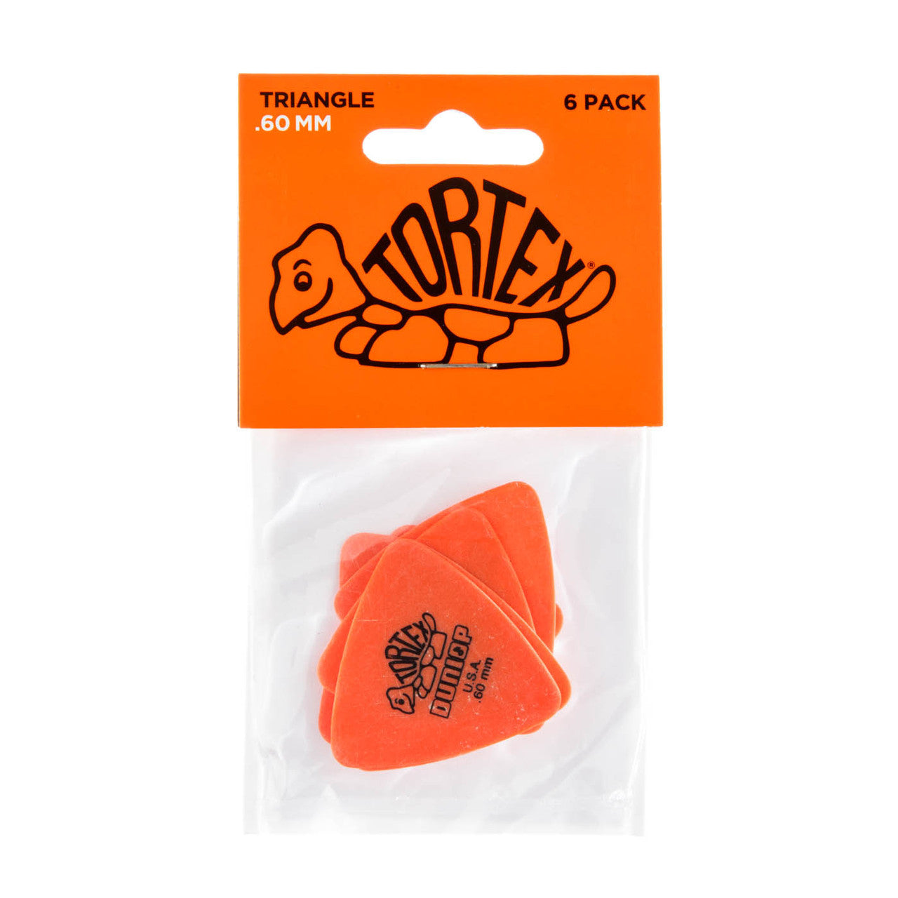 Dunlop JPT260 Orange .60 Tortex Triangle Picks Players (6 Pack)