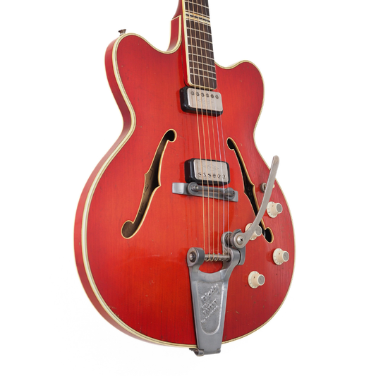 1962 Höfner Verithin 4574 Thinline Hollowbody Electric Guitar in Cherry Red