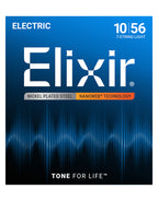 Elixir E12057 Nanoweb Nickel Plated Steel 7 String Set - Light 10-56