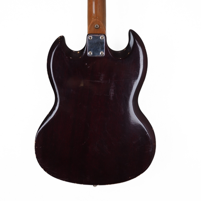 1970s Amena Model 1828 SG-style MIJ Electric Guitar in Wine Red
