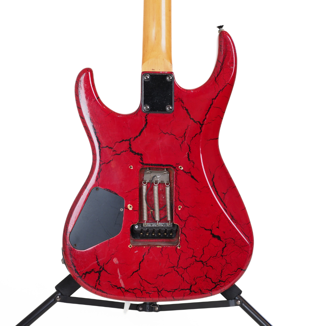 Magnum Custom Series Super Strat-Style Electric Guitar in Red Crackle Gloss Finish
