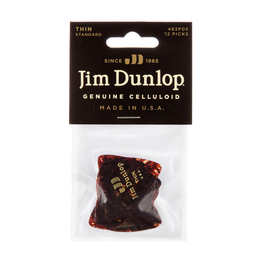 Jim Dunlop JP4T Thin Shell Celluloid Picks (12 Pack)