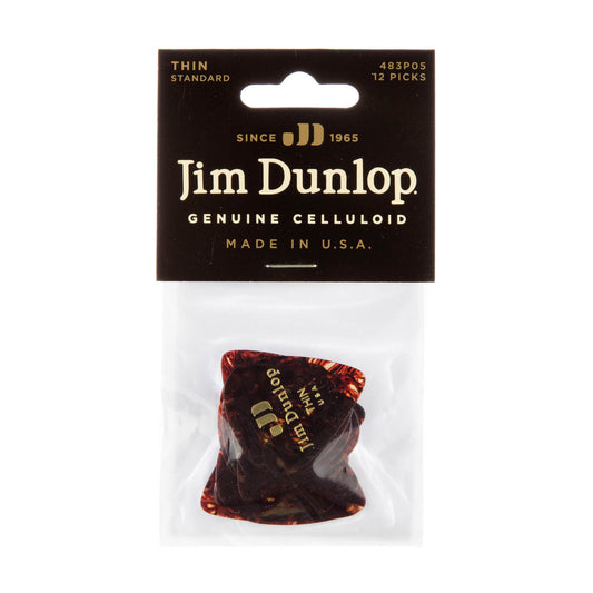 Jim Dunlop JP4T Thin Shell Celluloid Picks (12 Pack)