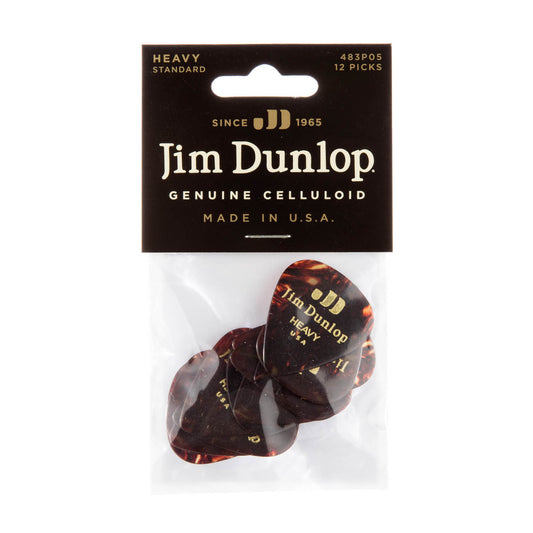 Jim Dunlop JP4H Heavy Shell Celluloid Picks (12 Pack)