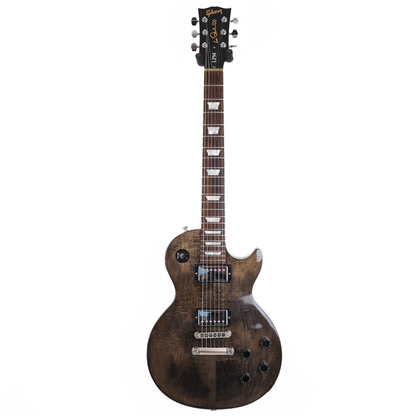 2015 Gibson LPM Les Paul 100 Electric Guitar in Translucent Ebony (with Upgrades)