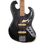 1977 Ibanez Black Eagle Electric Bass Guitar in Worn Gloss Black
