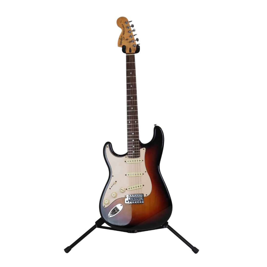 2000 Squier Left-Handed Strat Electric Guitar in Sunburst