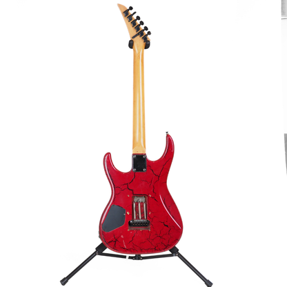 Magnum Custom Series Super Strat-Style Electric Guitar in Red Crackle Gloss Finish