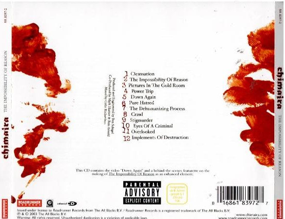 Chimaira – The Impossibility Of Reason (CD, Album, Enhanced)