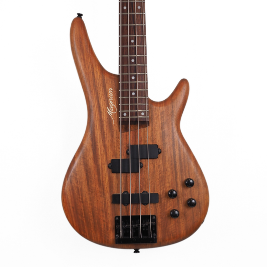 Magnum PJ-Style Electric Bass Guitar in Natural Grain Finish