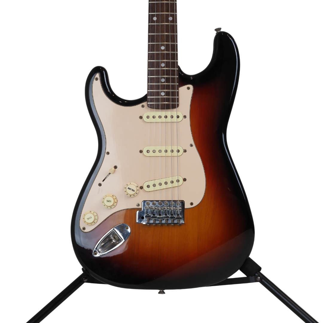 2000 Squier Left-Handed Strat Electric Guitar in Sunburst