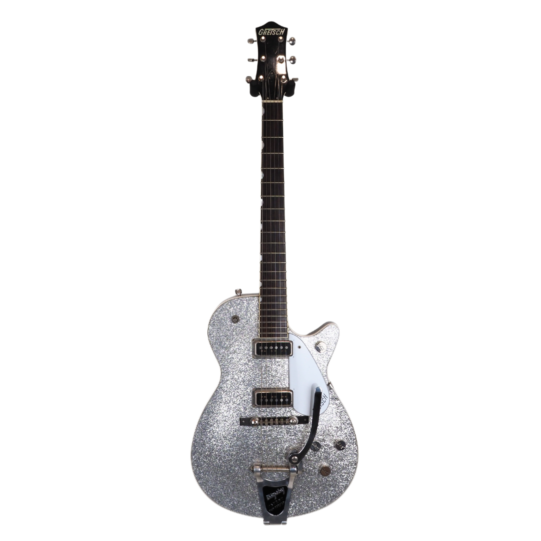 1999 Gretsch G6129 Sparkle Jet MIJ Electric Guitar in Silver Sparkle