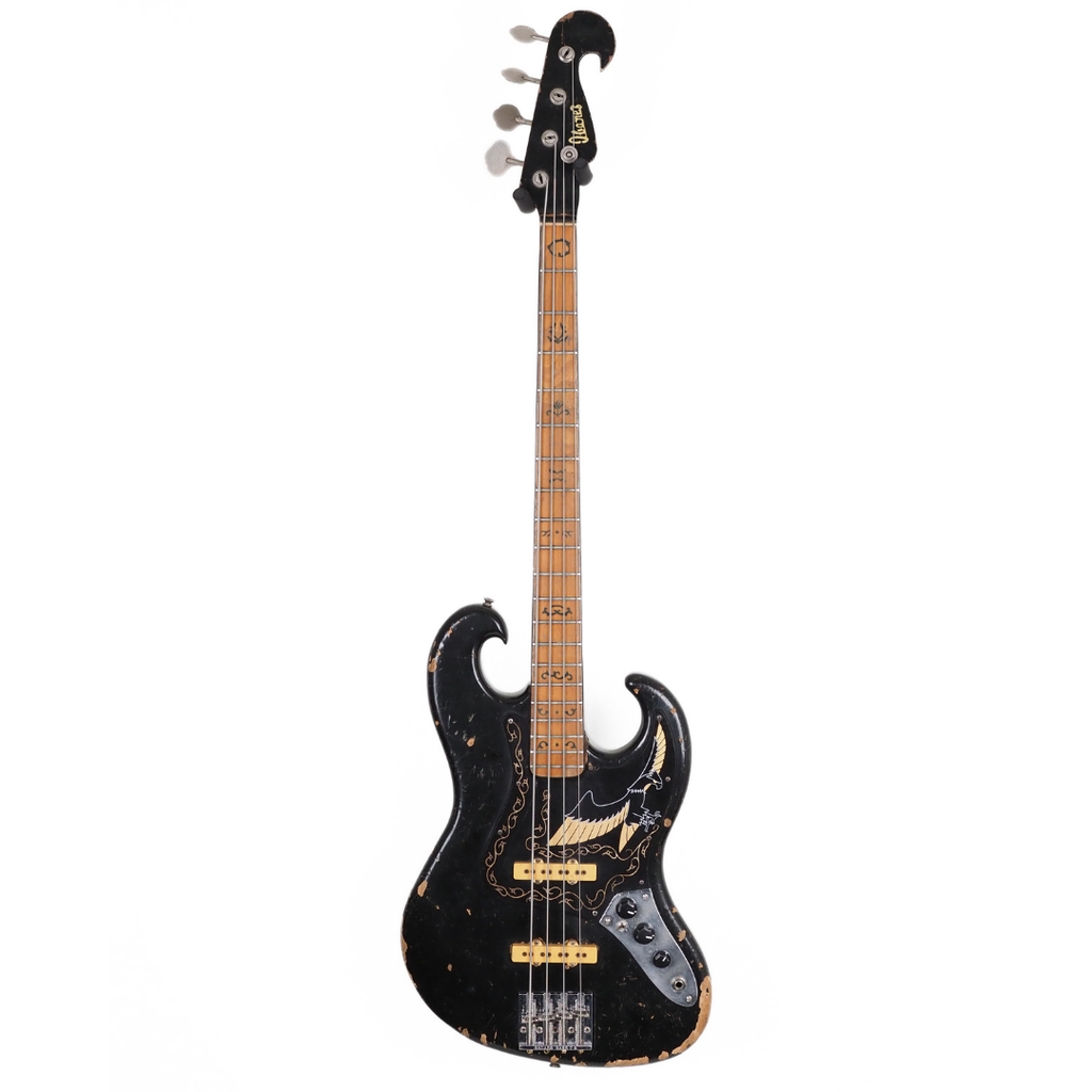1977 Ibanez Black Eagle Electric Bass Guitar in Worn Gloss Black
