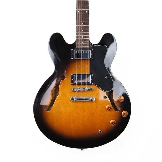 2005 Epiphone Dot 335-Style Semi-Hollow Electric Guitar in Vintage Sunburst