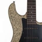 Samick SV-430 SSBK Stratocaster-Style Electric Guitar in Custom Yellow & Black Speckled Finish