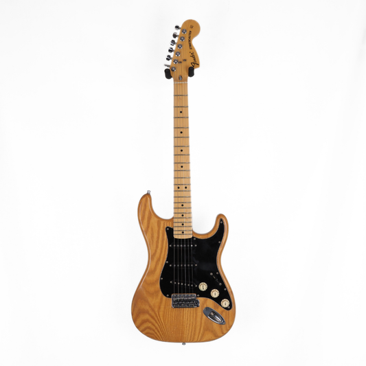 1980s Fender Japan ST72-55 Stratocaster Electric Guitar in Natural Ash Finish