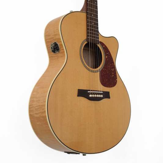 Seagull Performer Cutaway Mini Jumbo Flame Maple QI Acoustic-Electric Guitar