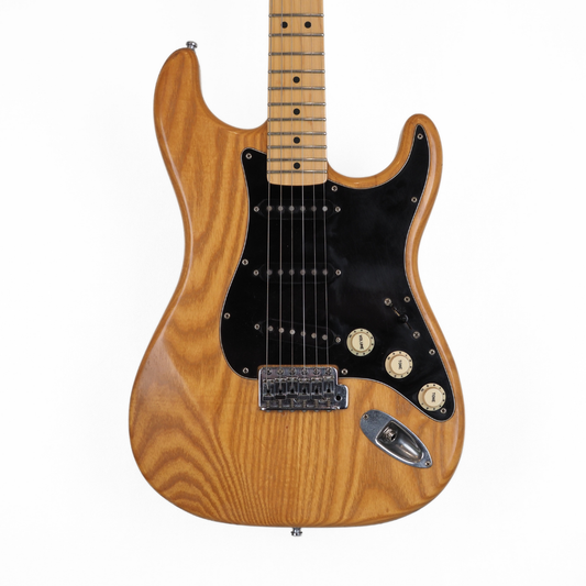 1980s Fender Japan ST72-55 Stratocaster Electric Guitar in Natural Ash Finish