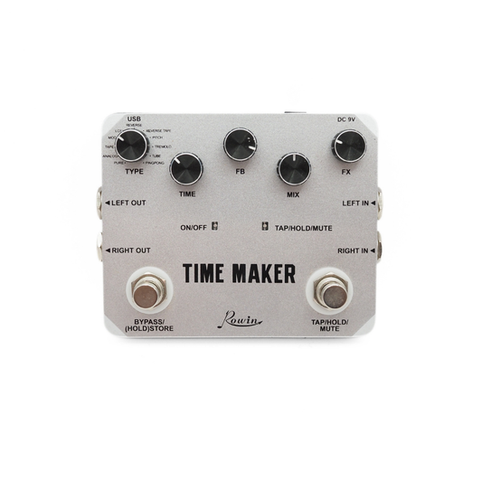 Rowin LTD02 Twin Series Time Maker Guitar Digital Delay Effects Pedal