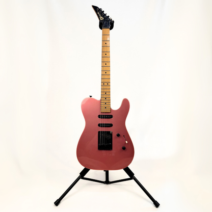 1980s Charvel by Jackson/Charvel Model 7 Telecaster Electric Guitar (Modified) in Bugundy Pink Mist