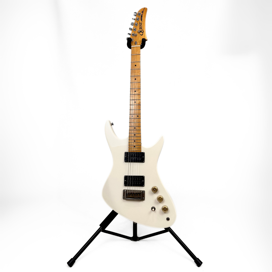 1980s Quest Atak 2 Electric Guitar in Vintage White