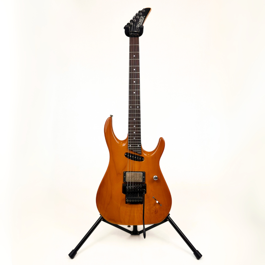 90s Hamer Slammer Series Californian Electric Guitar in Transparent Amber