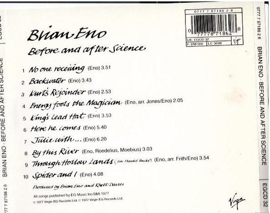 Brian Eno – Before And After Science (CD, Album, Reissue)
