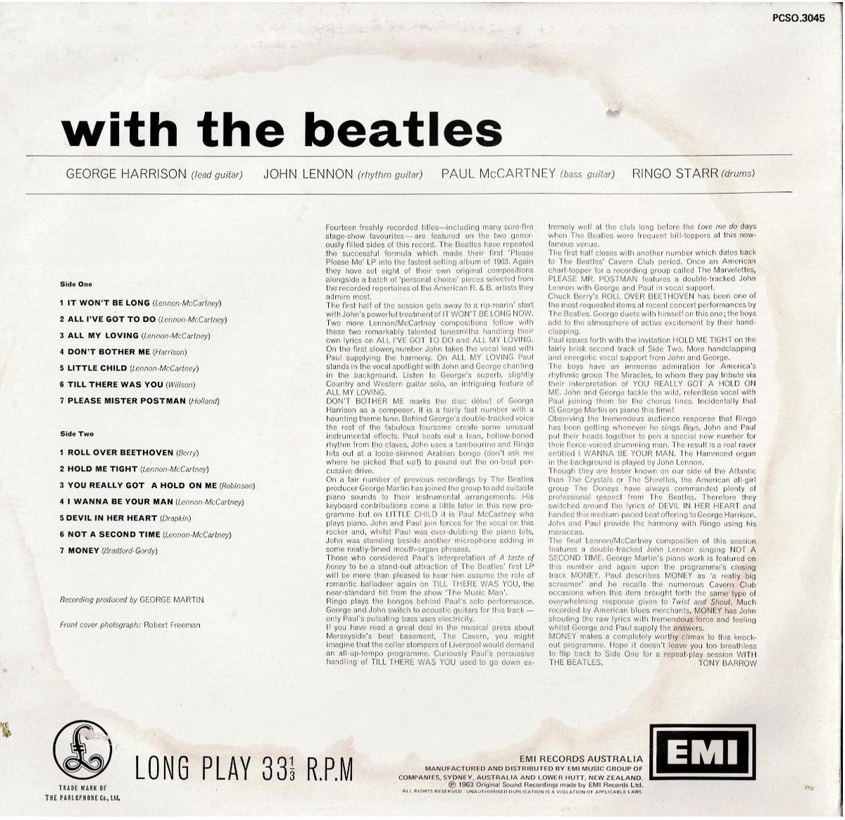 The Beatles – With The Beatles (Vinyl, LP, Album, Reissue, Repress, Stereo)