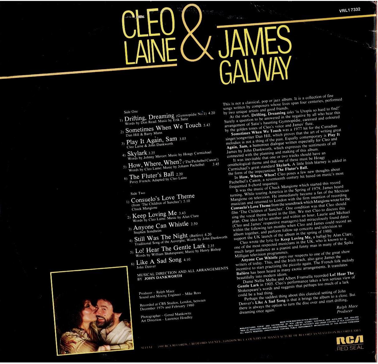 Cleo Laine & James Galway – Sometimes When We Touch (Vinyl, LP, Album)