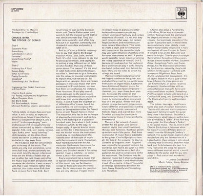 Charlie Byrd – The Stroke Of Genius (Vinyl, LP, Album)