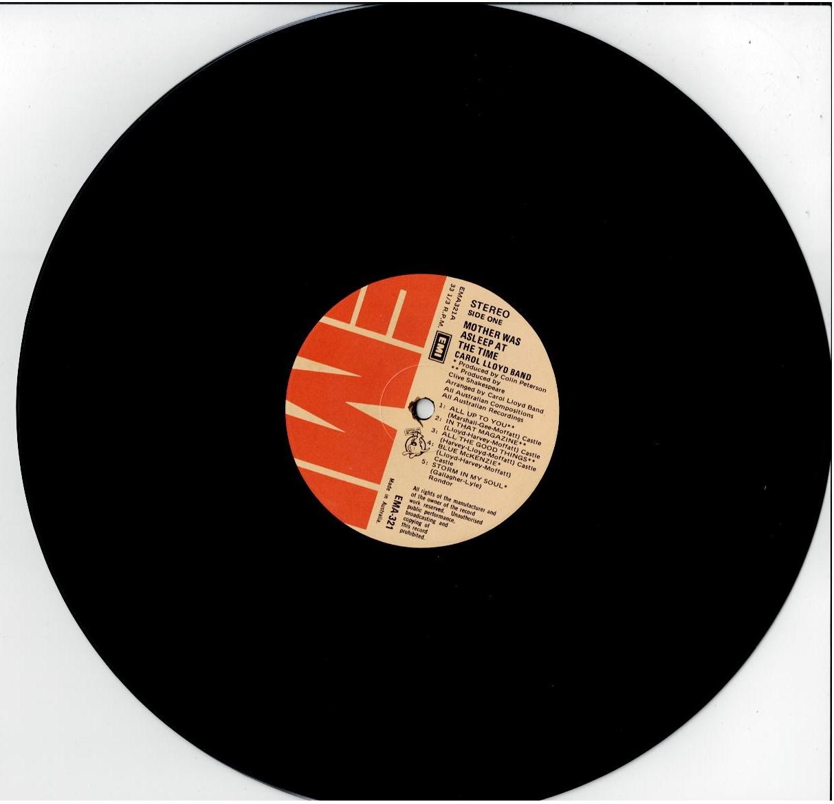 Carol Lloyd Band – Mother Was Asleep At The Time (Vinyl, LP, Album)