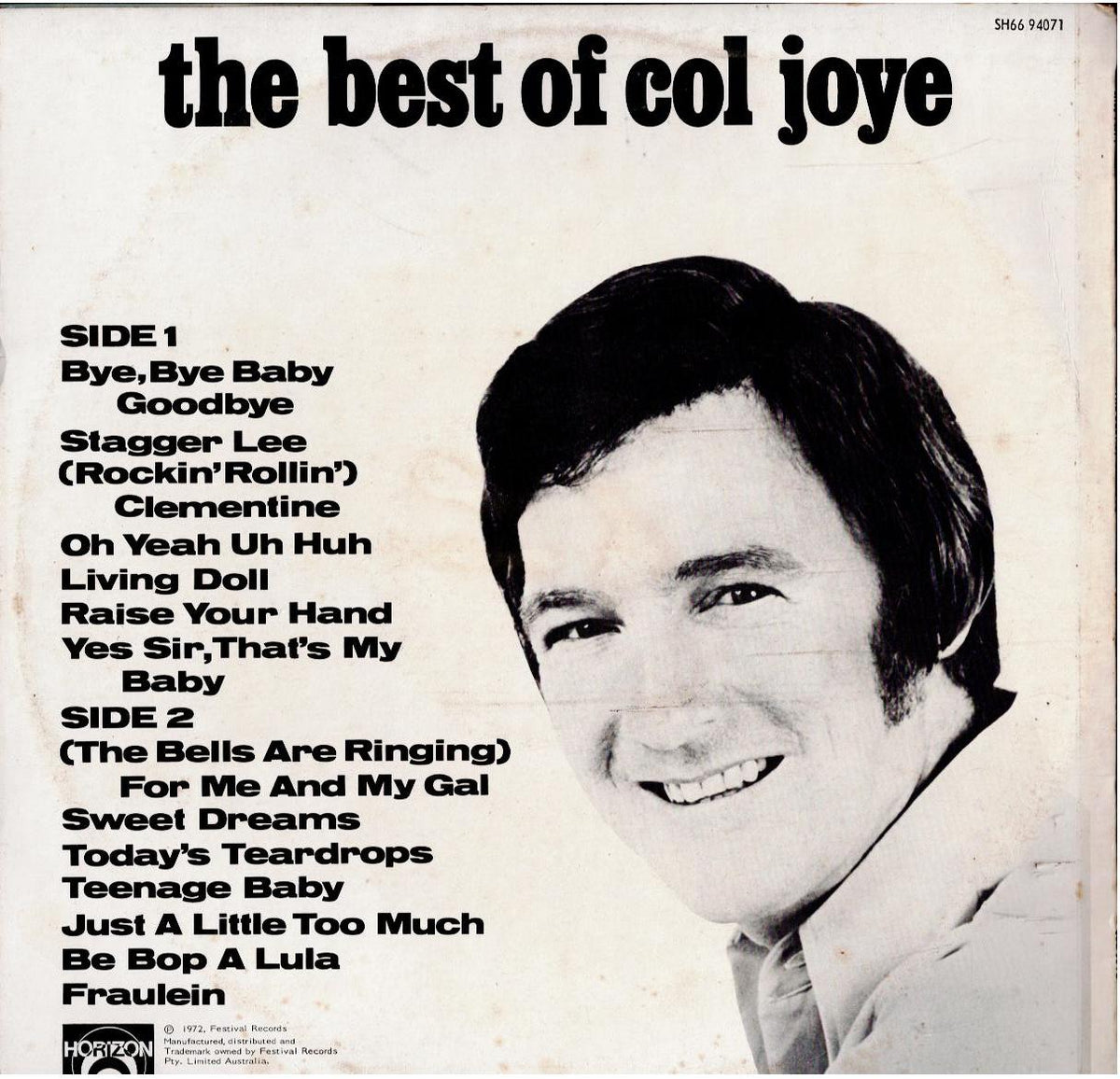 Col Joye – The Best Of Col Joye (Vinyl, LP, Compilation)