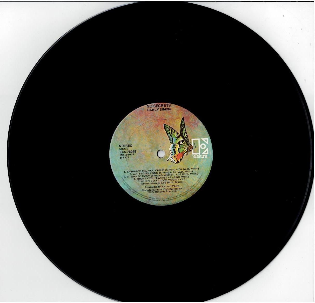 Carly Simon – No Secrets (Vinyl, LP, Album, Gatefold)