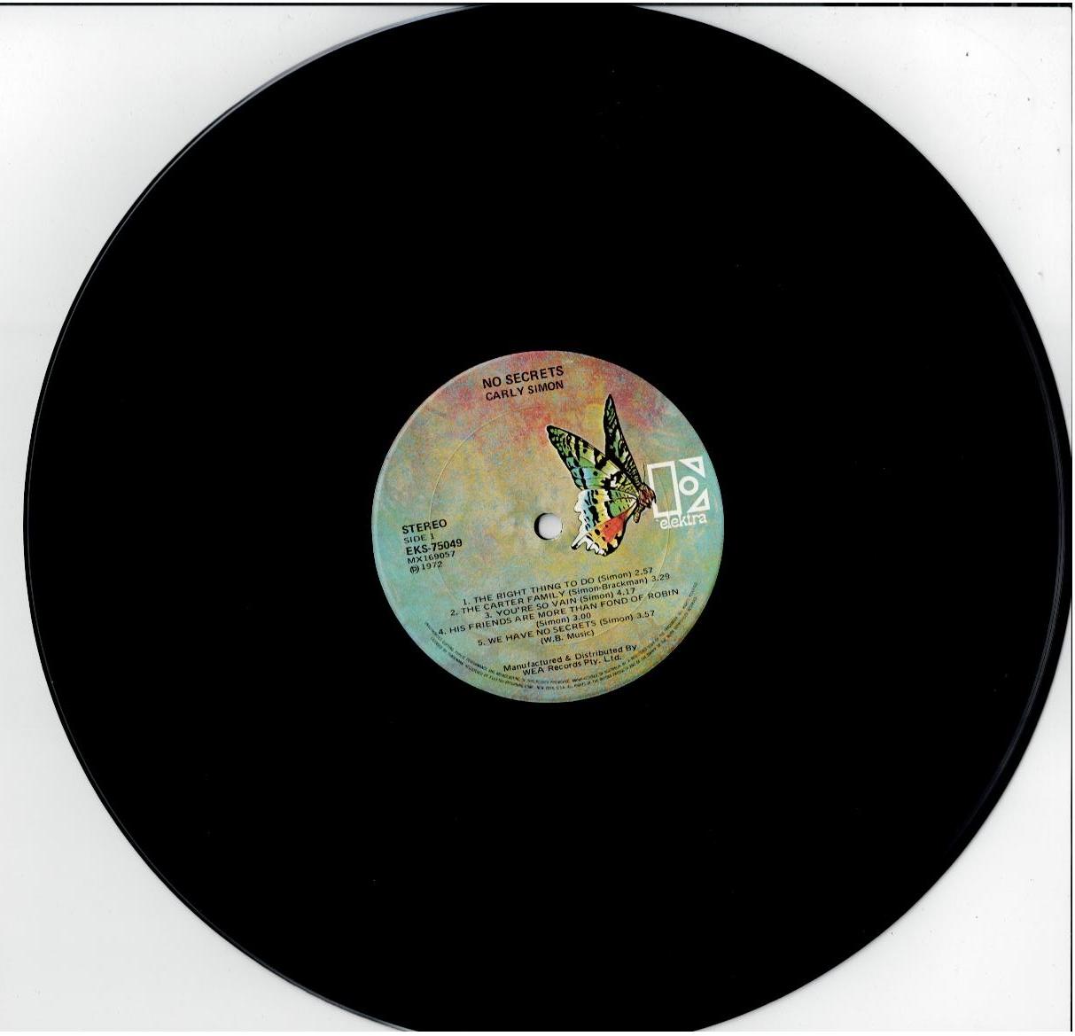 Carly Simon – No Secrets (Vinyl, LP, Album, Gatefold)