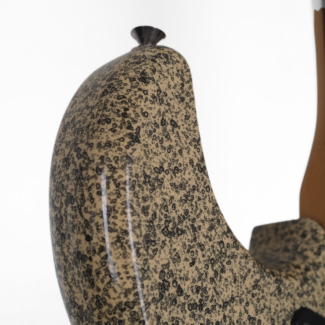 Samick SV-430 SSBK Stratocaster-Style Electric Guitar in Custom Yellow & Black Speckled Finish