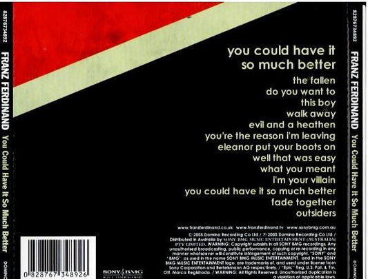 Franz Ferdinand – You Could Have It So Much Better (CD, Album)