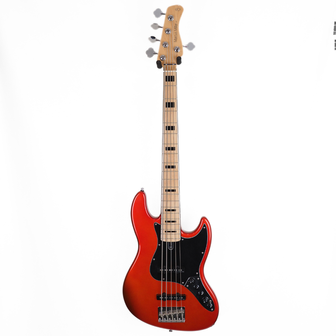 2020 Sire Marcus Miller V7 5-String Jazz Bass Guitar in Bright Metallic Red