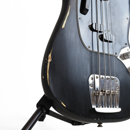 1977 Fender Mustang Short-Scale Bass Guitar in Custom Black Finish