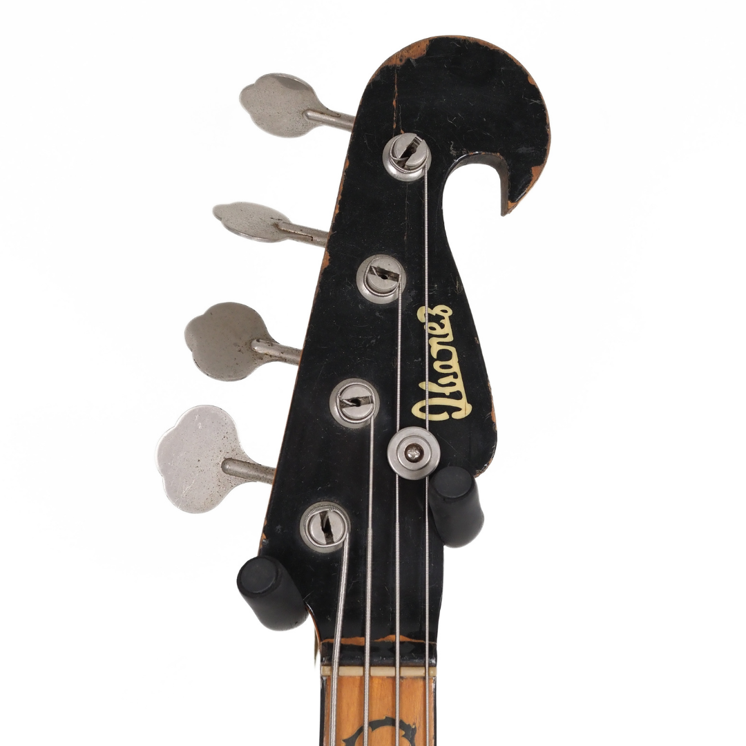 1977 Ibanez Black Eagle Electric Bass Guitar in Worn Gloss Black