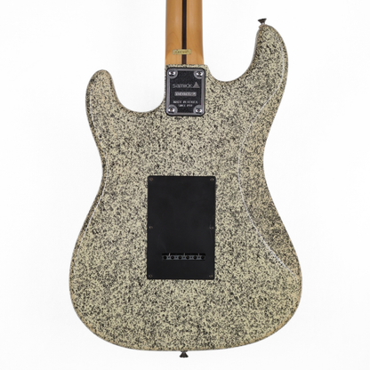 Samick SV-430 SSBK Stratocaster-Style Electric Guitar in Custom Yellow & Black Speckled Finish
