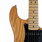 1980s Fender Japan ST72-55 Stratocaster Electric Guitar in Natural Ash Finish