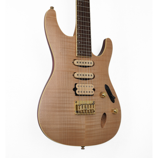 2021 Ibanez SEW761FM Standard Electric Guitar in Natural Flat Finish
