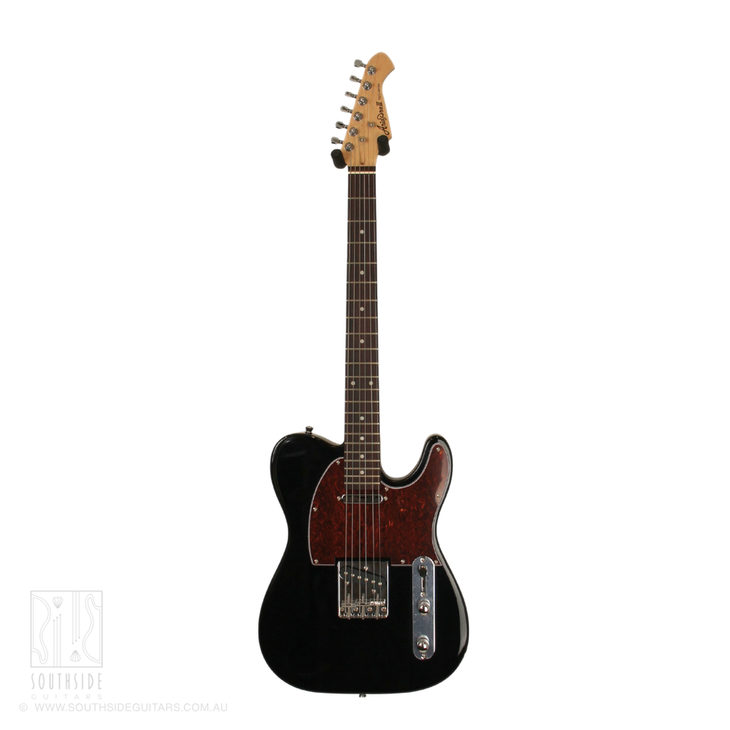 Aria ARTEG002TTBK TEG-Series T-Style Electric Guitar in Gloss Black
