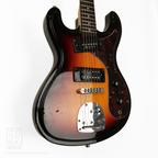 Eastwood Univox Hi-Flier Custom Reissue Electric Guitar in Sunburst Rose (Modified)