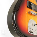 Eastwood Univox Hi-Flier Custom Reissue Electric Guitar in Sunburst Rose (Modified)