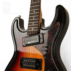 Eastwood Univox Hi-Flier Custom Reissue Electric Guitar in Sunburst Rose (Modified)